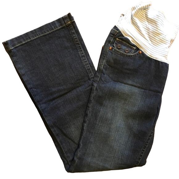 NWOT GAP Maternity Full Panel Bootcut Jeans Size 2 - Picture 1 of 6